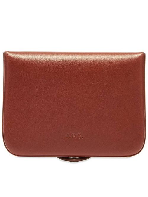 Snap-fastening leather wallet