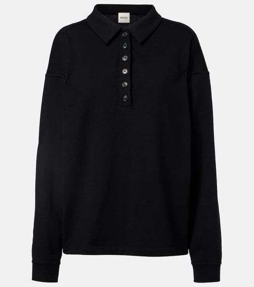 Faithful silk jersey polo sweater