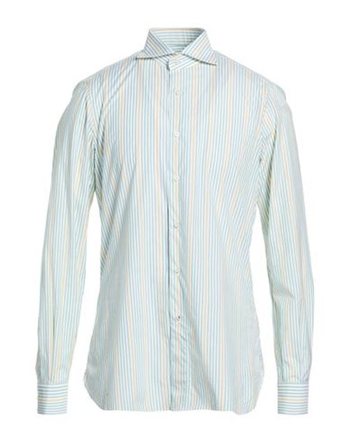 Man Shirt Green Size 15 Cotton