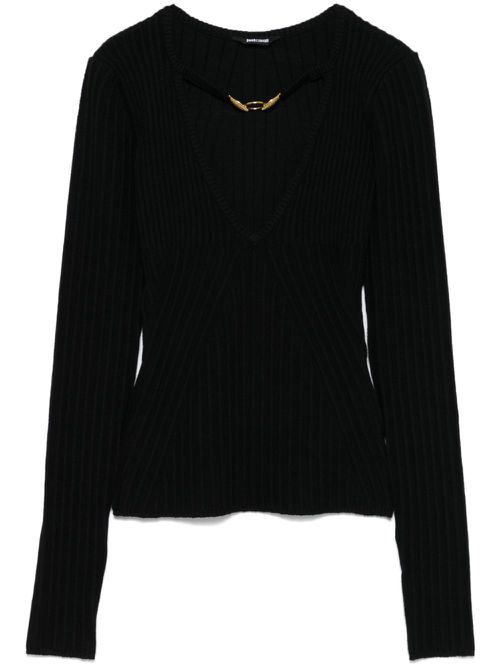 3D-knit top - Black