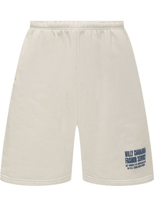White Logo Shorts