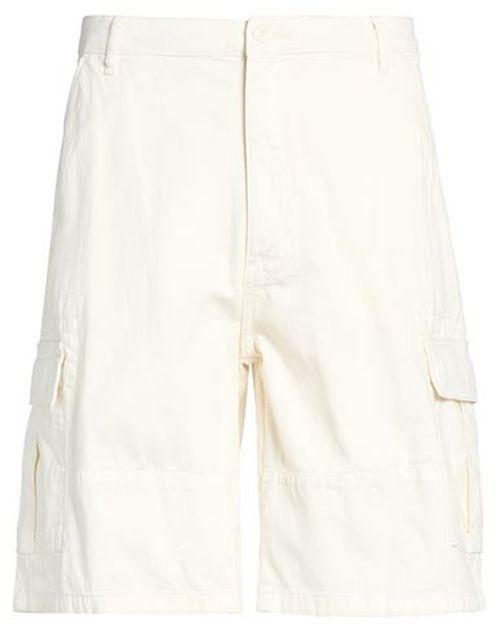 Man Shorts & Bermuda Shorts Ivory Size 30 Cotton