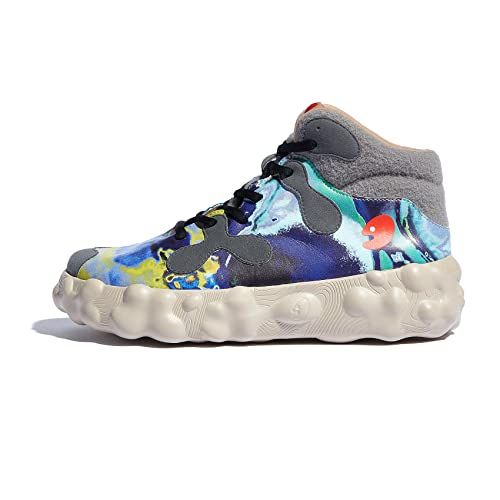UIN Men's Walking Travel Shoes Slip On Casual Lightweight Wide Toe Chunky Fashion Sneaker Figueras Ⅰ Van Gogh Sunflowers