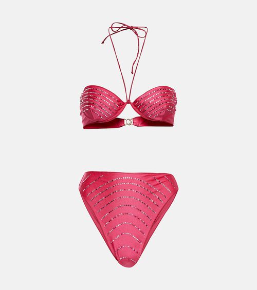 Gem embellished bikini set