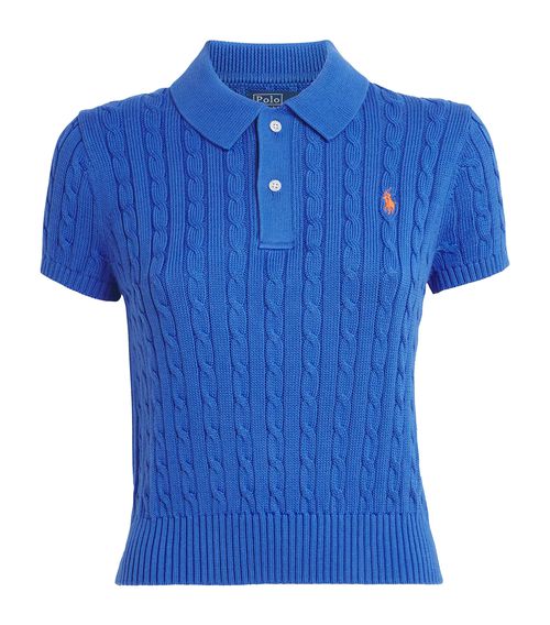 Cotton Short-Sleeve Sweater