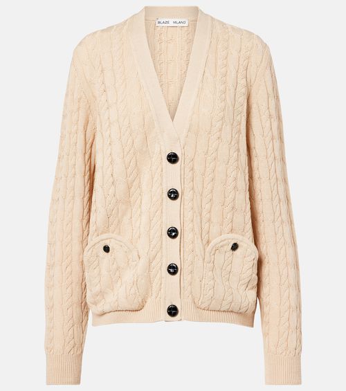 Blazé Milano Ket cable-knit cotton cardigan