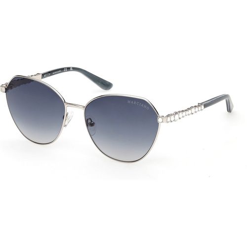 Guess by Marciano Woman Guess by Marciano GM00036 10W Sunglasses Metal Grey Blue Round Norma