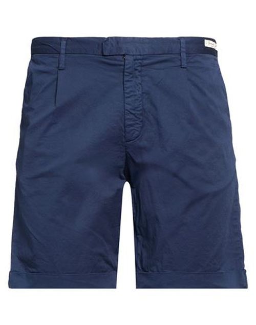 Man Shorts & Bermuda Shorts Navy Size 38 Cotton, Elastane