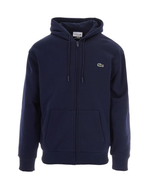 Embroidered Crocodile Hooded Sweatshirt — Navy