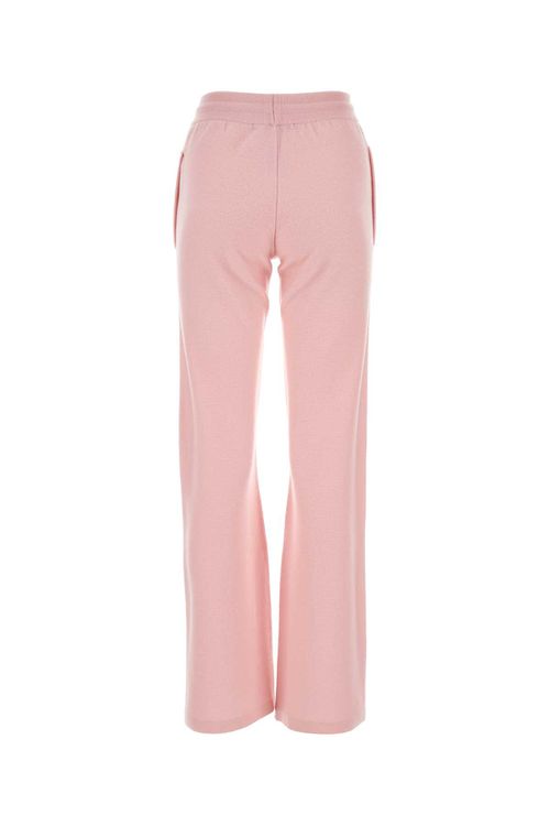 Pink Wool Blend Flared Leg Pant