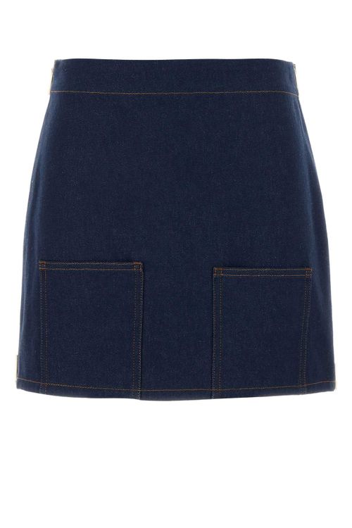 Reverse Mini Skirt — Navy