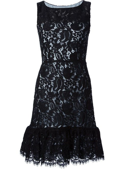 Sleeveless lace dress - Black