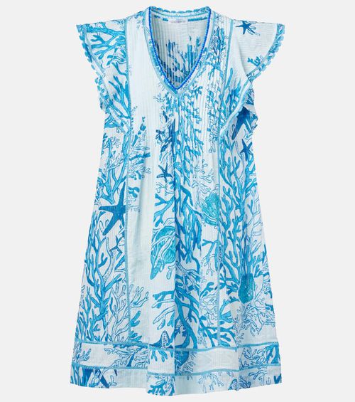 Camelia printed cotton minidress