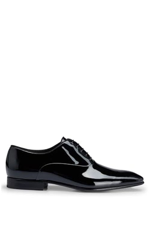 BOSS Mens Evening Oxfr Leather-Lined Oxford Shoes in Patent Leather