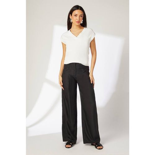 Debenhams Women's Pocket Detail Wide Leg Trouser in Black