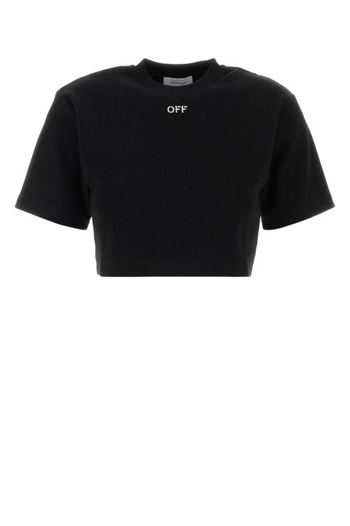 Black Stretch Cotton T-shirt