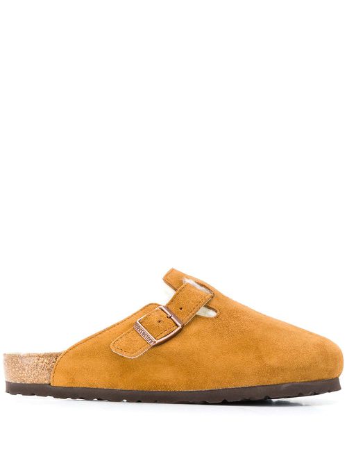 Shearling lined slippers - Brown