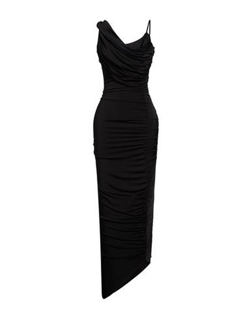 Woman Maxi dress Black Size 10 Viscose, Elastane