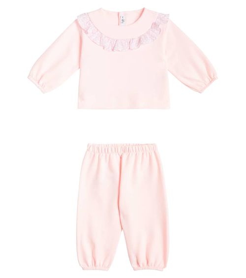 Il Gufo Baby cotton sweatshirt and sweatpants set