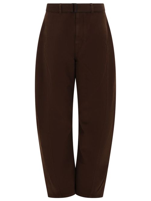 TWISTED BELTED PANTS in DYED HEAVY BROKEN TWILL - Unisex
