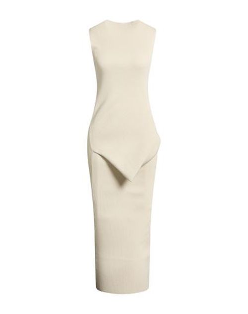 Woman Midi dress Cream Size M Viscose, Polyester