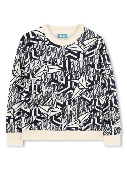 Graphic-print sweatshirt - Blue