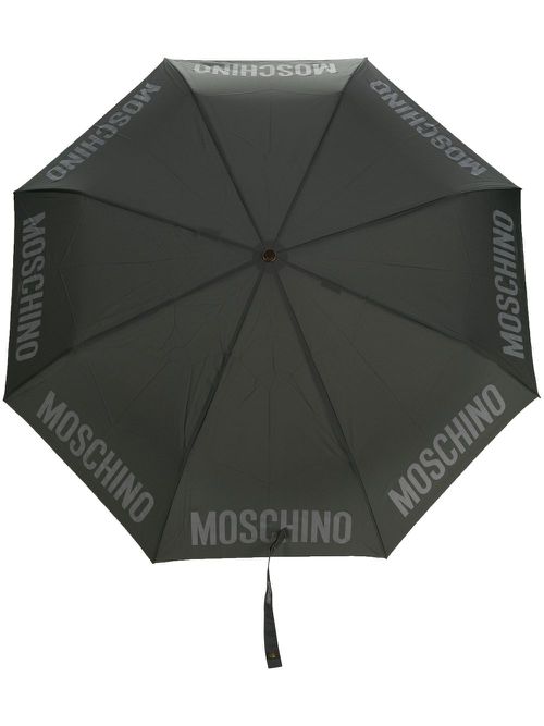 Logo-print compact umbrella - Grey