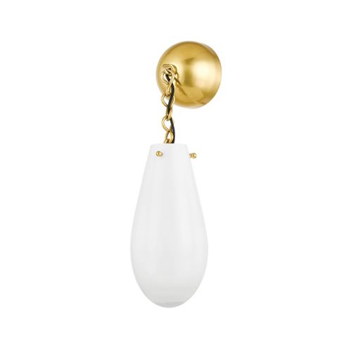 Aged Brass Wall Sconce from the Clarkstown Collection