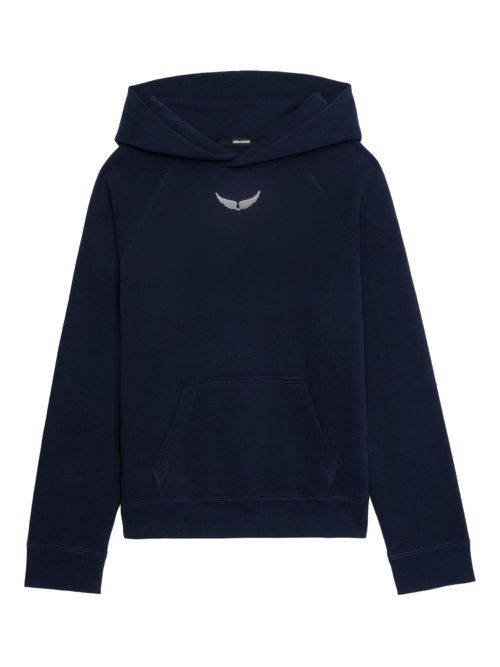 Georgy rhinestone-embellished hoodie - Blue