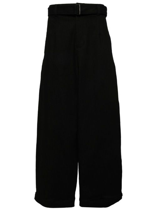 Curve wide belted jeans - Black