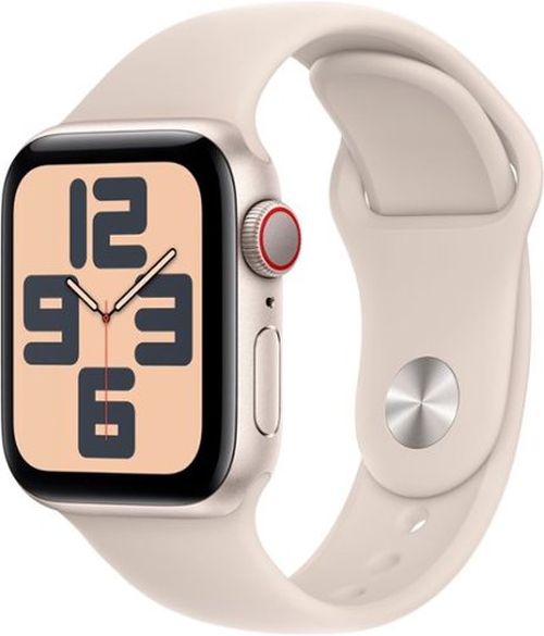 Watch SE 2nd Generation (GPS + Cellular) 40mm Starlight Aluminum Case with Starlight Sport Band - S/M - Starlight