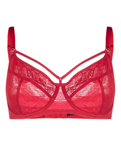 Space Odyssey balconette bra - Red