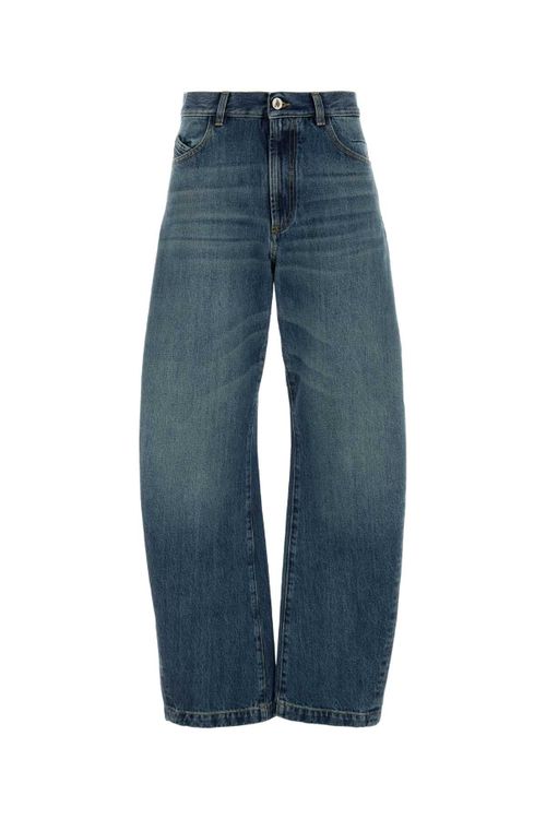 Wide-Leg Denim Jeans — Blue