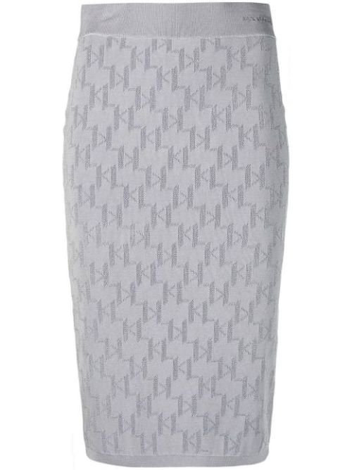 Monogram jacquard skirt