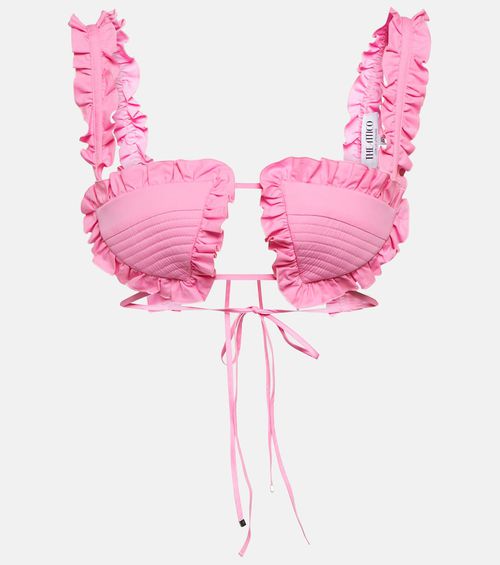 The Attico Glory ruffled cotton bra top