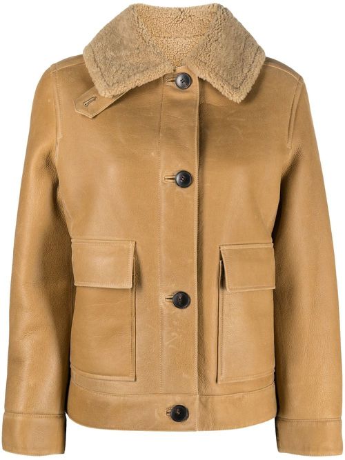 Lambskin short jacket - Neutrals