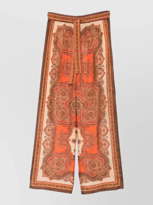Zimmermann - mahon paisley silk wide leg trouser