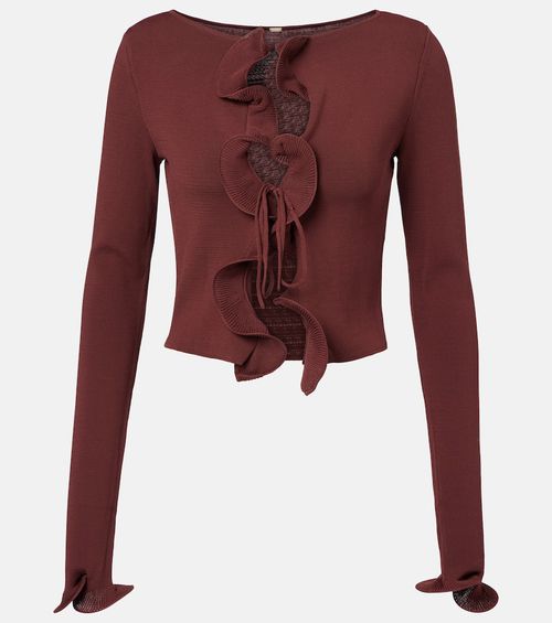 Same Knitted ruffled top