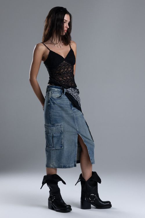 Karla Cargo Midi Skirt