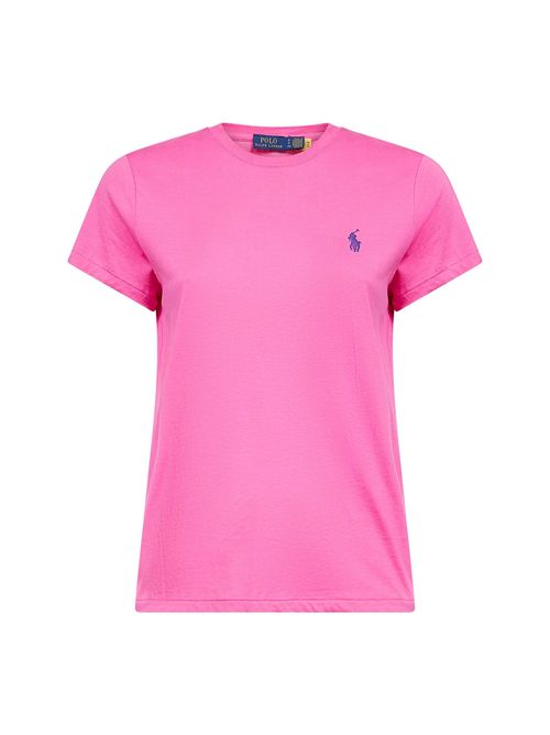 Pony-Embroidered Cotton Jersey T-Shirt — Pink