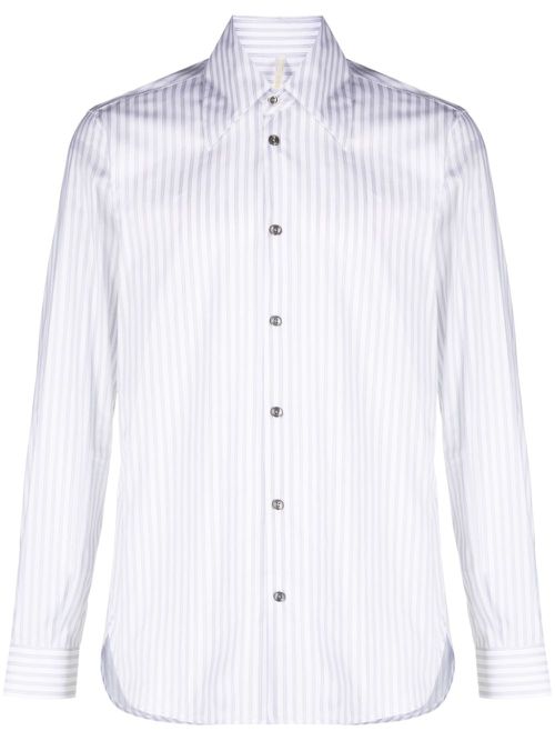 Please striped cotton shirt - White