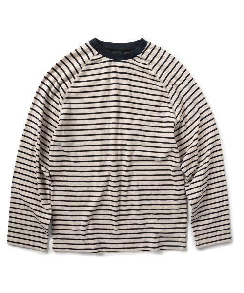Striped Raglan Long Sleeve Tee