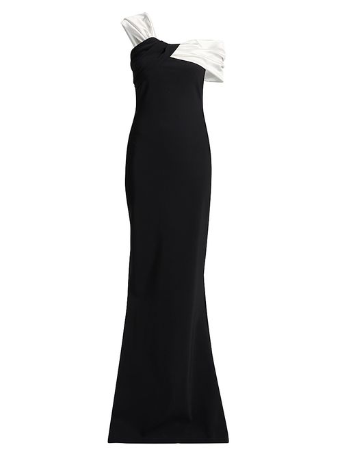 Women's Vezia Off-The-Shoulder Gown - Black White