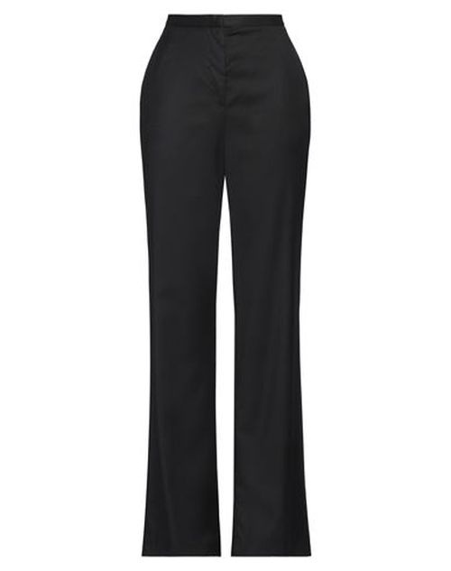 Woman Pants Black Size 12 Virgin Wool, Polyamide, Elastane