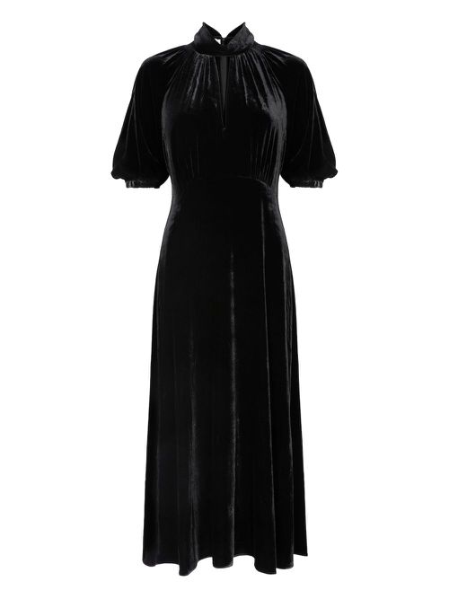 Temperley London Eliana velvet midi dress - Black