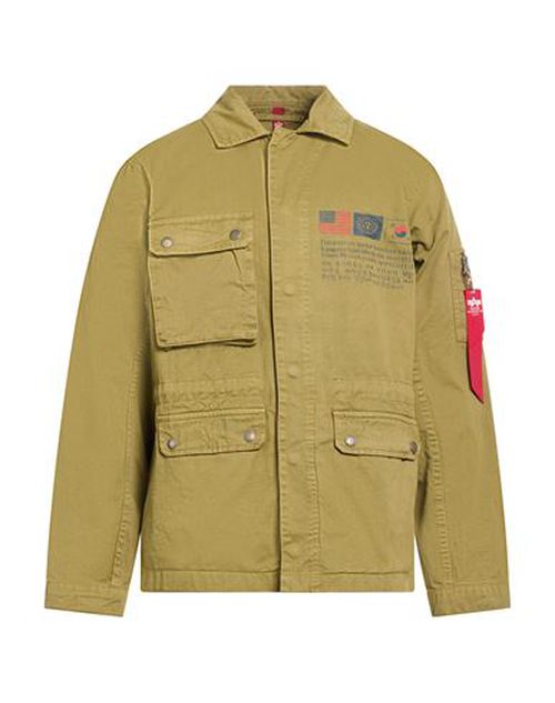 Man Jacket Military green Size M Cotton