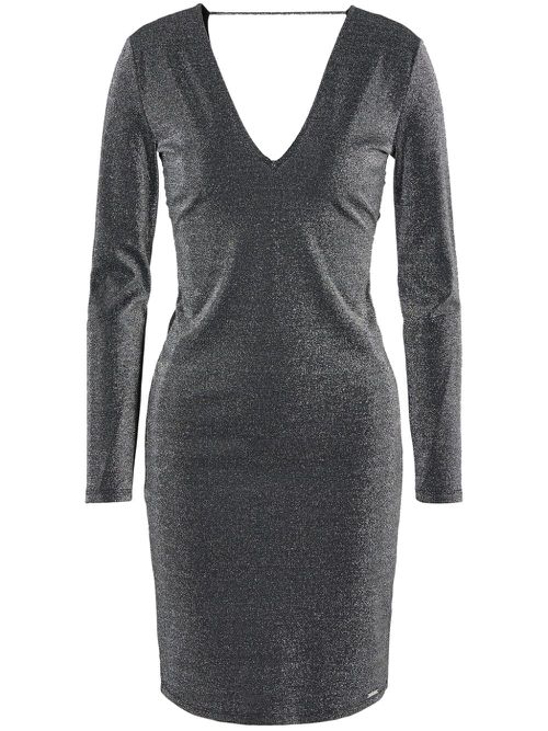 Open-back v-neck dress - Silver