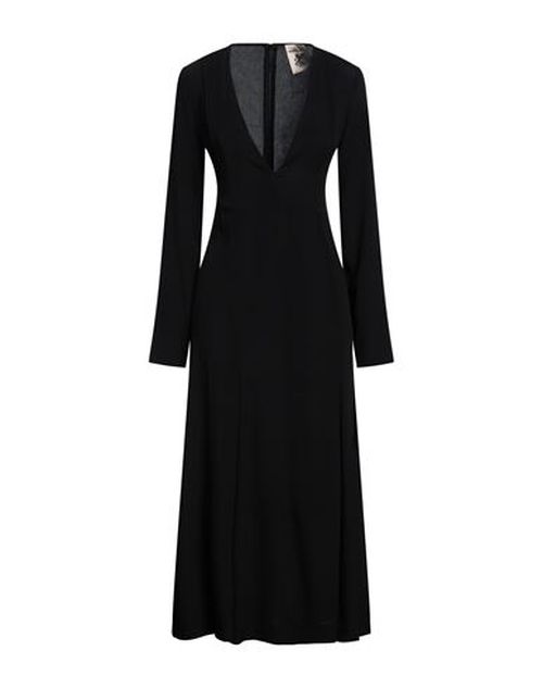 Semicouture Woman Midi dress Black Size 10 Acetate, Silk