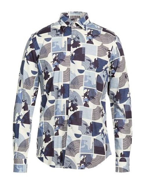 Man Shirt Blue Size 15 ½ Linen, Cotton