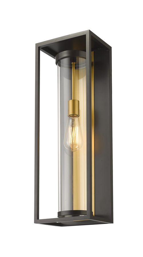 Dunbroch 1-Light Outdoor Wall Sconce In Deep Bronze With Outdoor Bra